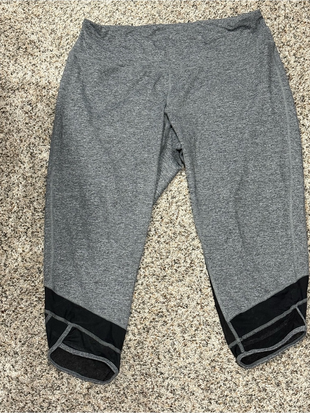 Champion Women’s Grey Active Capris with Black Mesh Trim